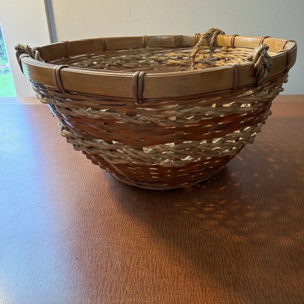 Vtg Hanging Flower / Plant / Geranium Baskets Woven 10